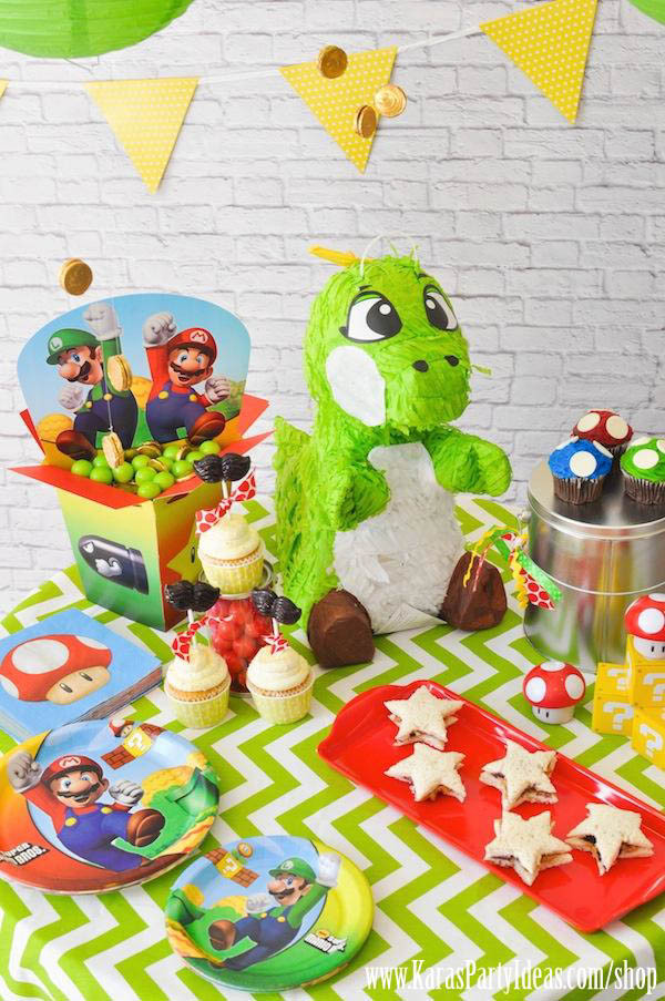 Mario Themed Birthday Party Ideas
 Kara s Party Ideas Super Mario Bros Themed Birthday Party