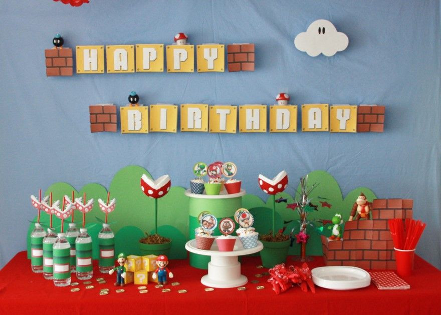 Mario Themed Birthday Party Ideas
 Super Mario Bros Party Ideas Happy Party Idea