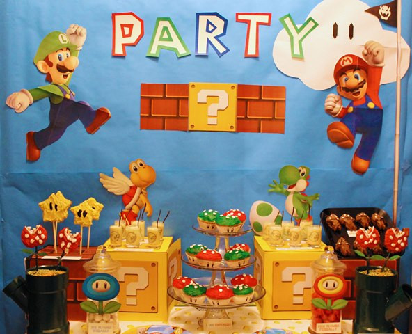 Mario Themed Birthday Party Ideas
 Mario Themed Birthday Party B Lovely Events