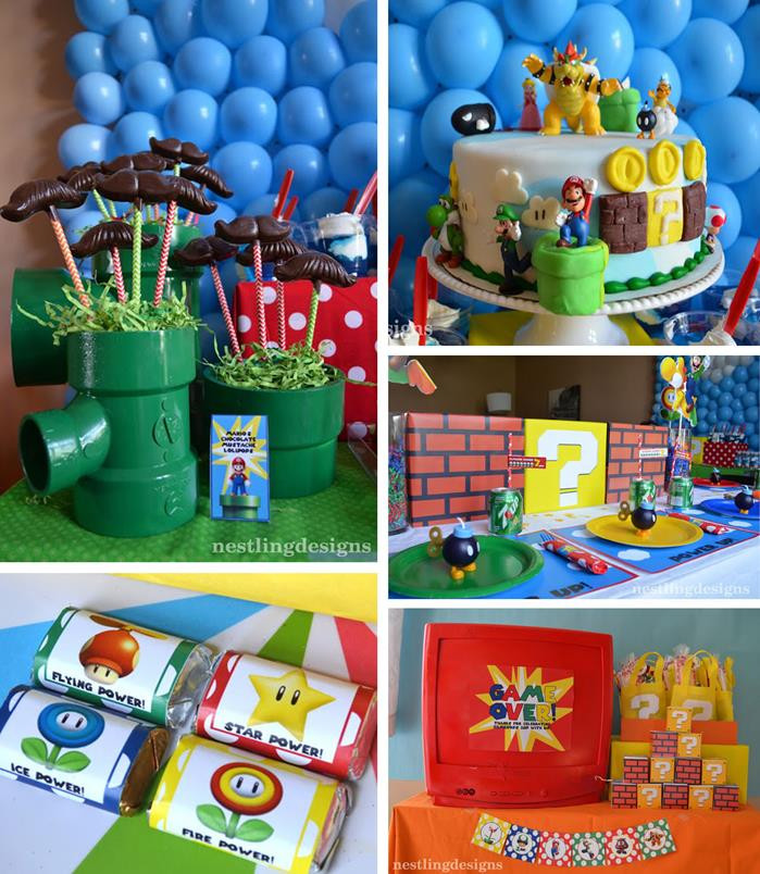 Mario Themed Birthday Party Ideas
 Kara s Party Ideas Super Mario Birthday Party with SO