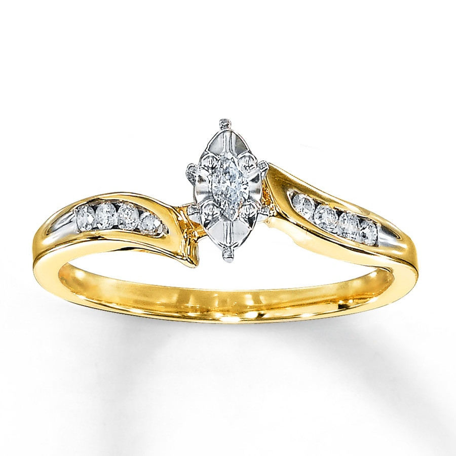 Marquise Cut Wedding Rings
 Kay Diamond Engagement Ring 1 8 carat Marquise cut 10K