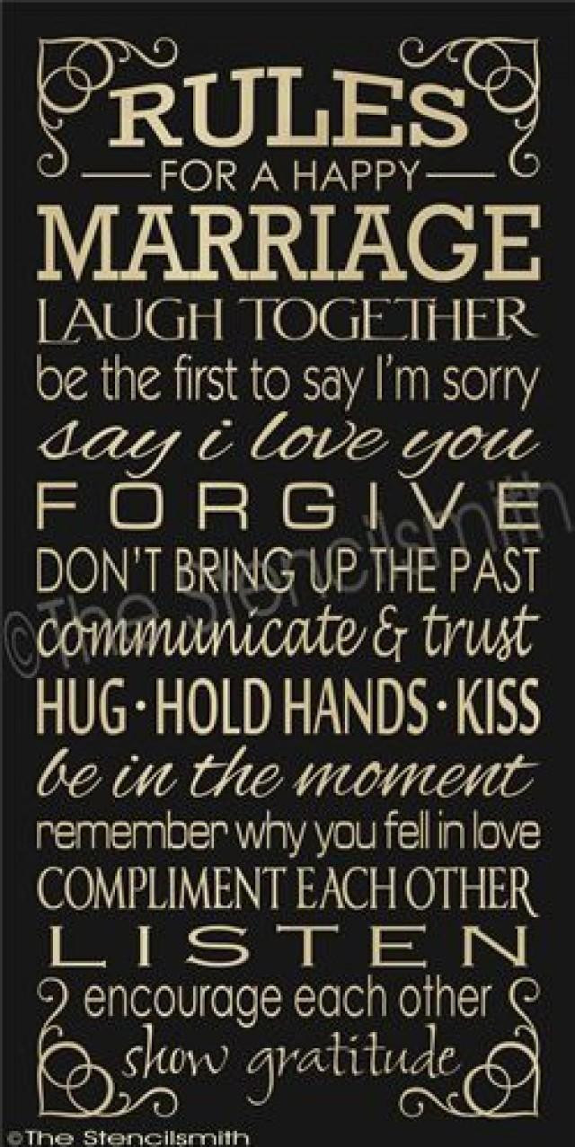 Marriage Quote
 RULES FOR A HAPPY MARRIAGE Weddbook