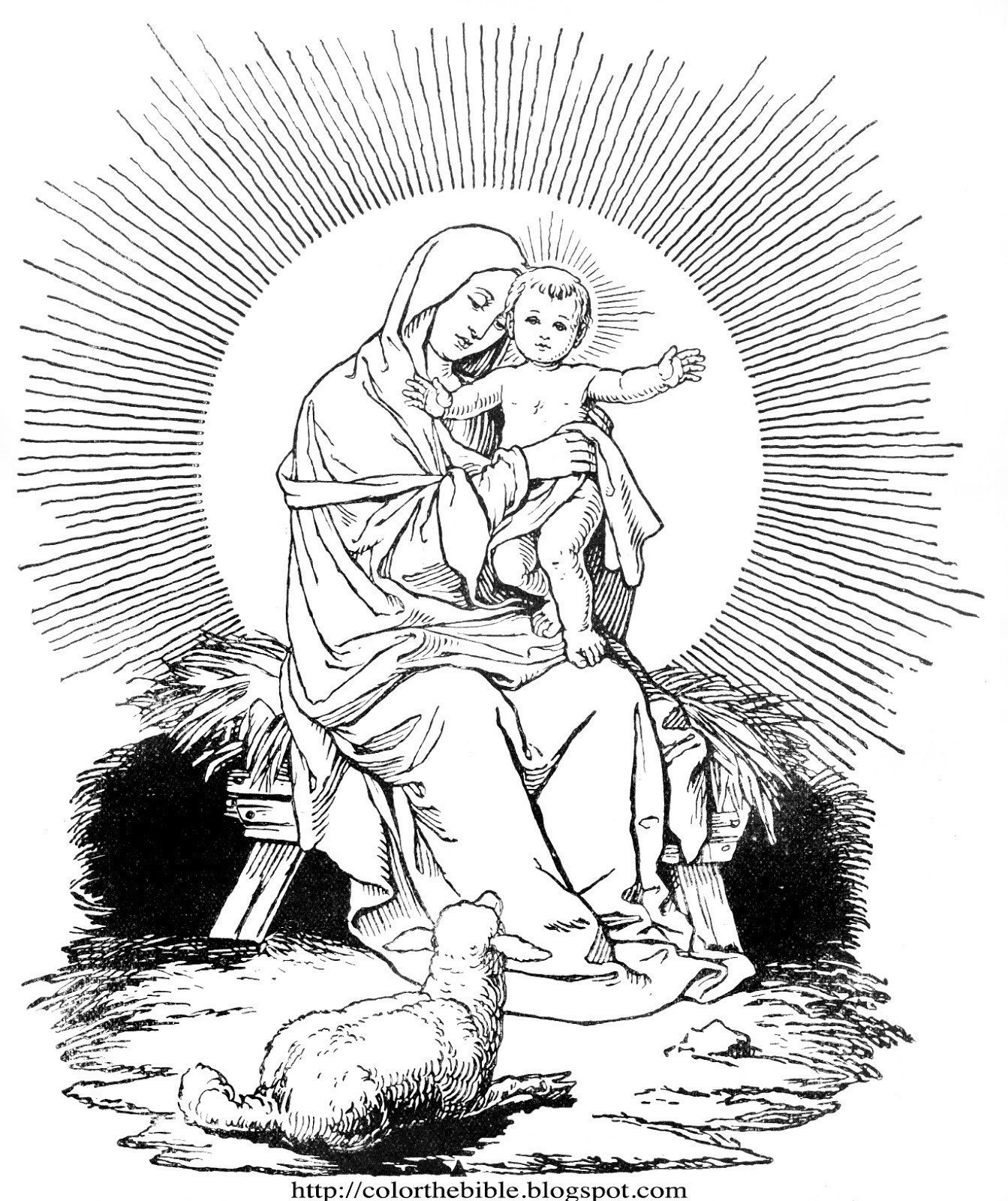 Mary And Baby Jesus Coloring Page
 The Divine Infant Jesus