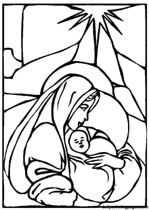 Mary And Baby Jesus Coloring Page
 Free Black And White Drawings Jesus Download Free Clip
