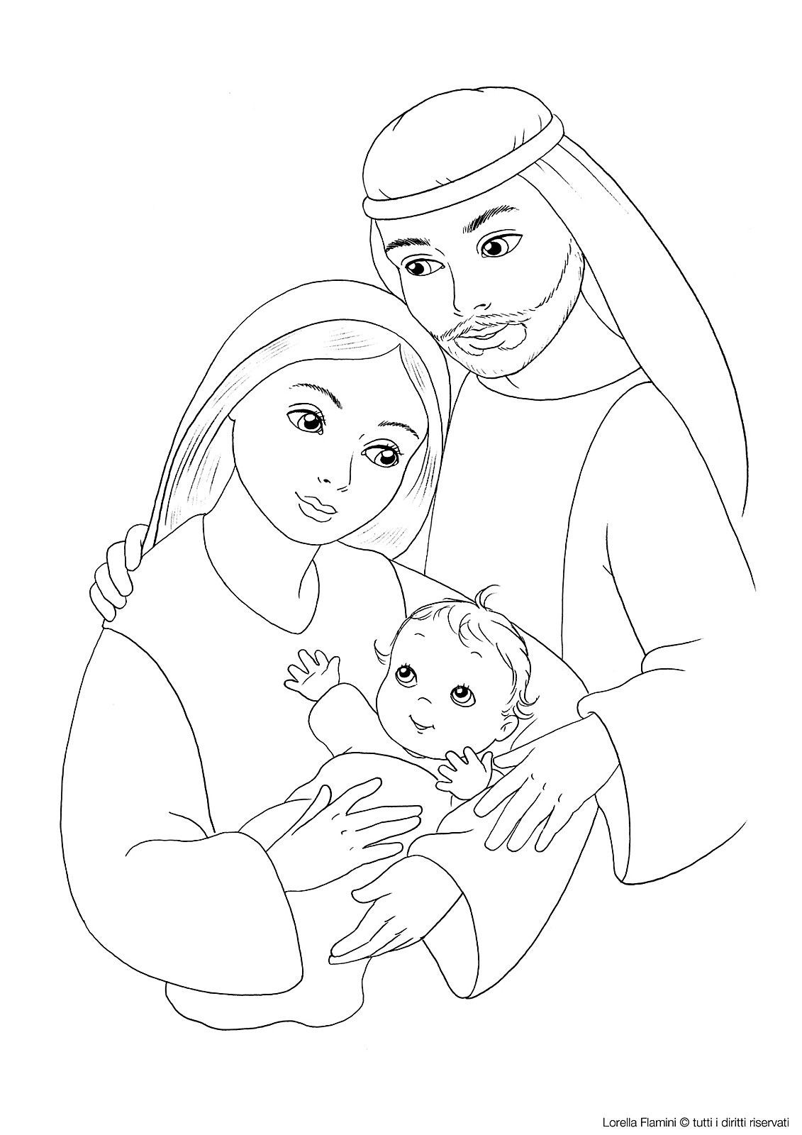 Mary And Baby Jesus Coloring Page
 Jesus Mary and Joseph Coloring Page
