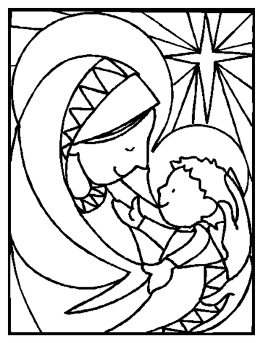 Mary And Baby Jesus Coloring Page
 20 Jesus Coloring Pages for Kids — Printable Treats