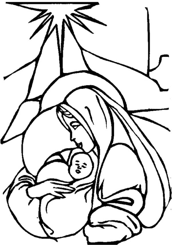 Mary And Baby Jesus Coloring Page
 Black Baby Jesus Cliparts