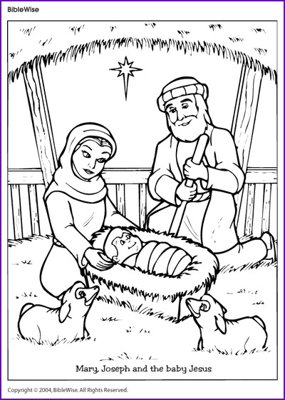 Mary And Baby Jesus Coloring Page
 Coloring Mary Joseph and the Baby Jesus Kids Korner