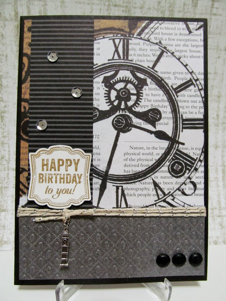 Masculine Birthday Cards
 Savvy Handmade Cards Masculine Clock Birthday Card