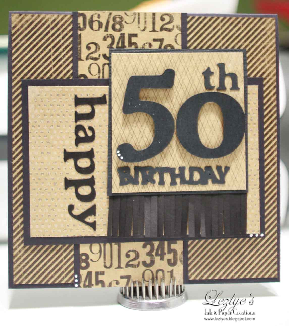 Masculine Birthday Cards
 Lezlye Lauterbach Designs 50th Male Birthday Card Shop