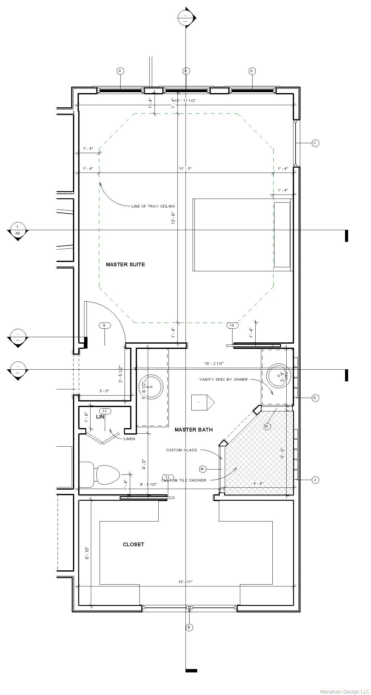 Master Bedroom Suite Floor Plans
 Hiser Custom Two Story Home – Monahan Design LLC