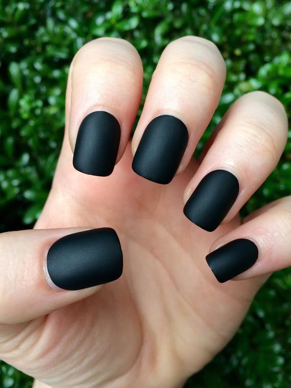 Matte Nail Colors
 Black matte nails matte nails black matte fake nails