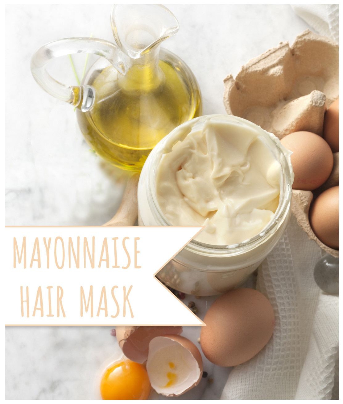 Mayo Hair Mask DIY
 Mayonnaise Hair Mask