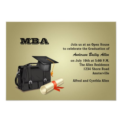 Mba Graduation Party Ideas
 Business Graduate Graduation Invitation