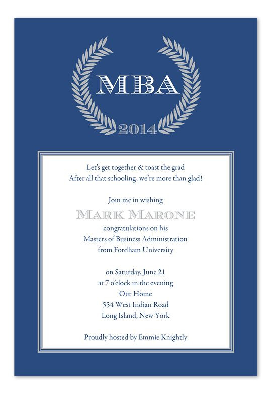 Mba Graduation Party Ideas
 graduation invitation wording