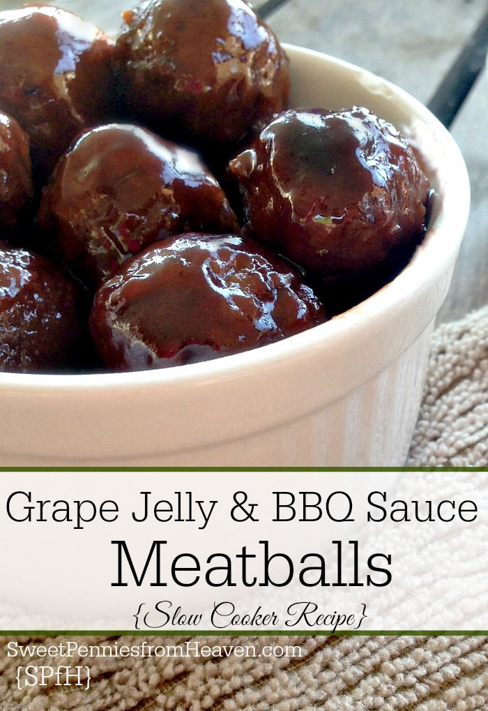 Meatballs With Jelly And Bbq Sauce
 Slow Cooker Grape Jelly and BBQ Sauce Meatballs