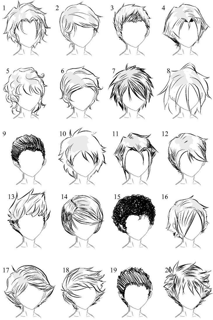 Mens Anime Hairstyles
 Anime male hair …