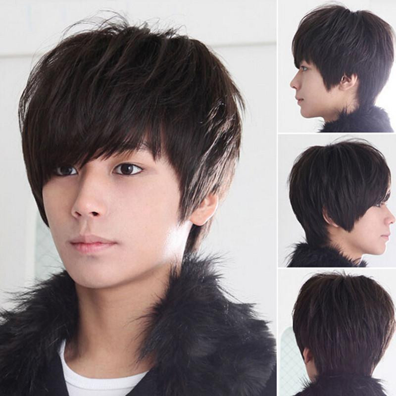 Mens Anime Hairstyles
 Fashion Men Handsome Short Hair y Korean Boys Male Wig