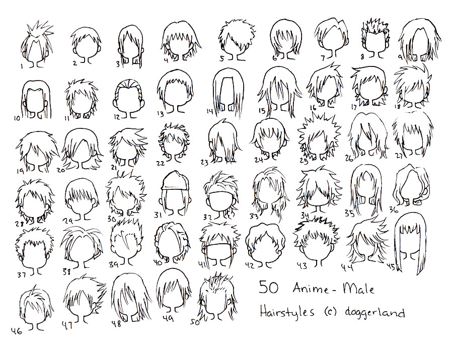 Mens Anime Hairstyles
 Reference List by AyameTakame on DeviantArt