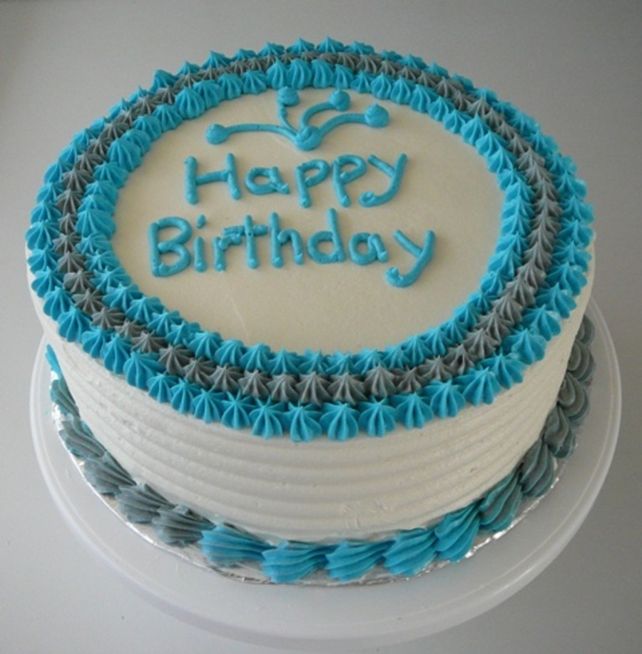 Mens Birthday Cake Decorating
 Simple Male Birthday Cake CakeCentral