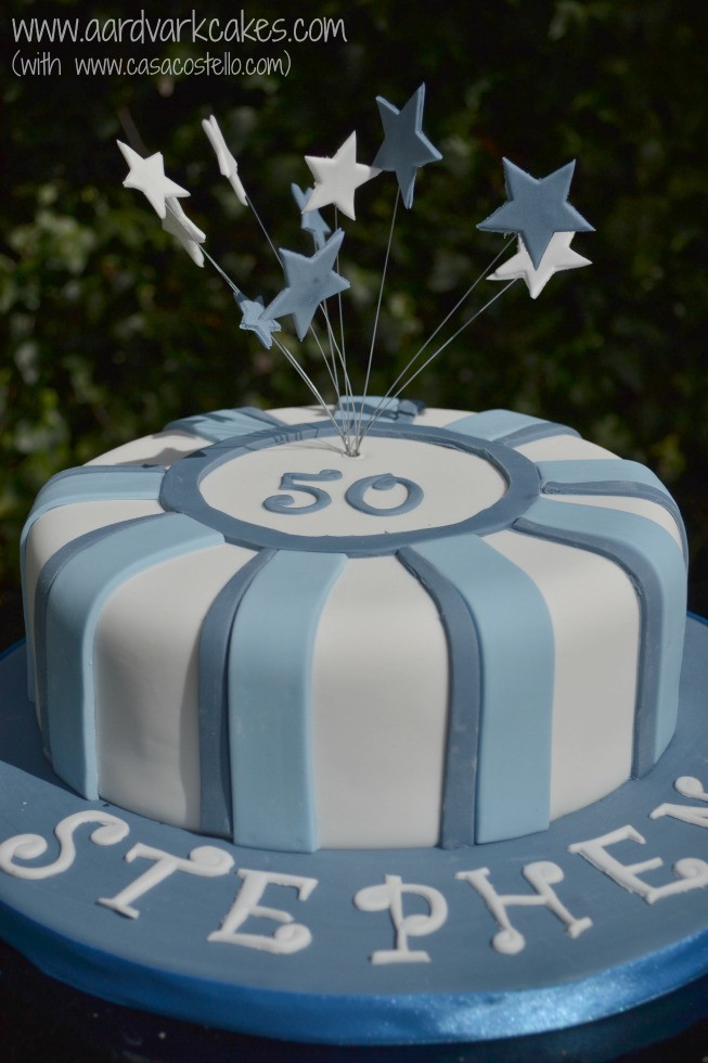 Mens Birthday Cake
 Men s Blue 50th Birthday Cake BakeoftheWeek Casa Costello