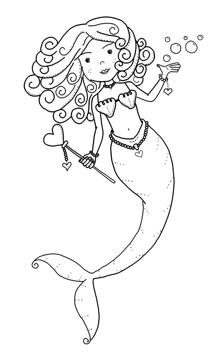 Mermaid Coloring Pages Kids
 25 best Mermaid Adult Coloring Pages for Adults images on