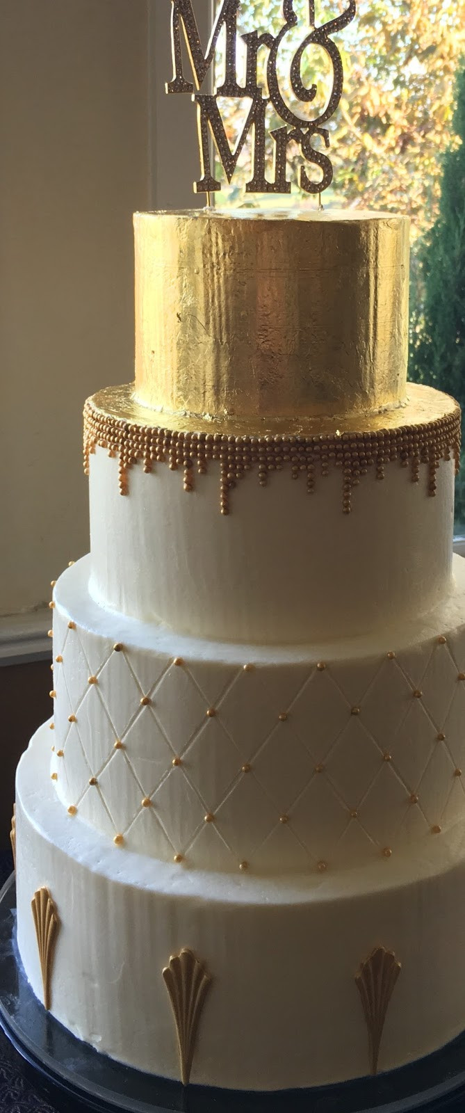 Metallic Wedding Cakes
 Penelope s Perfections Blog How to Add Gold to