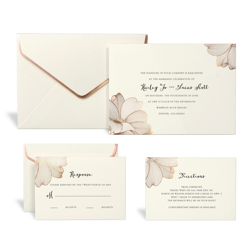 Michaels Wedding Invitations
 Shop for the Rose Gold Floral Wedding Invitation Kit By