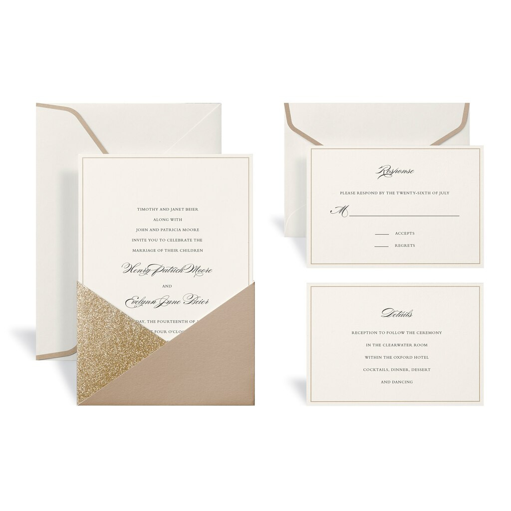 Michaels Wedding Invitations
 Shop for the Gold Wedding Invitation Kit By Celebrate It