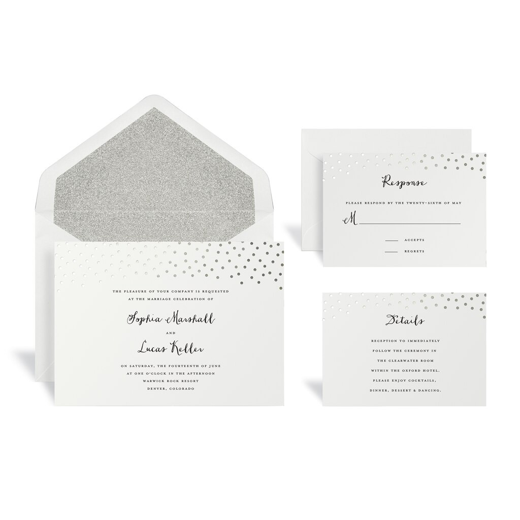 Michaels Wedding Invitations
 Buy the Silver Dot Wedding Invitation Kit By Celebrate It