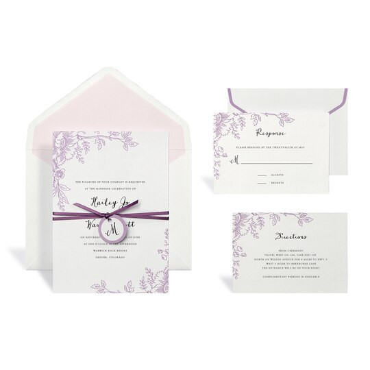 Michaels Wedding Invitations
 Find the Floral Purple Wedding Invitation Kit By Celebrate