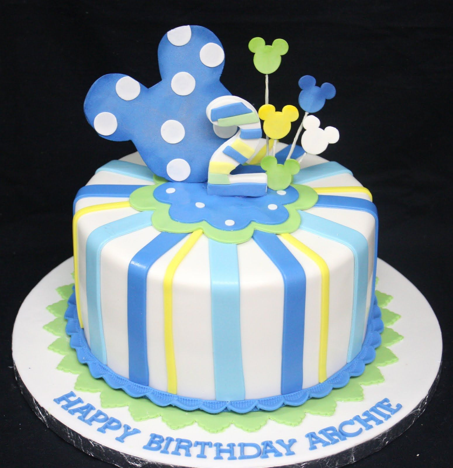 Mickey Mouse Birthday Cake Decorations
 baby mickey mouse 1st birthday cake decoration