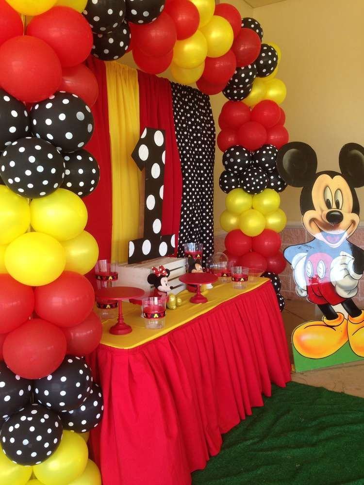 Mickey Mouse Clubhouse 1st Birthday Party
 Mickey Mouse Birthday Party Ideas 1 of 11