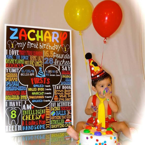 Mickey Mouse Clubhouse 1st Birthday Party Supplies
 Mickey Mouse 1st Birthday Mickey Mouse by CustomPrintablesNY