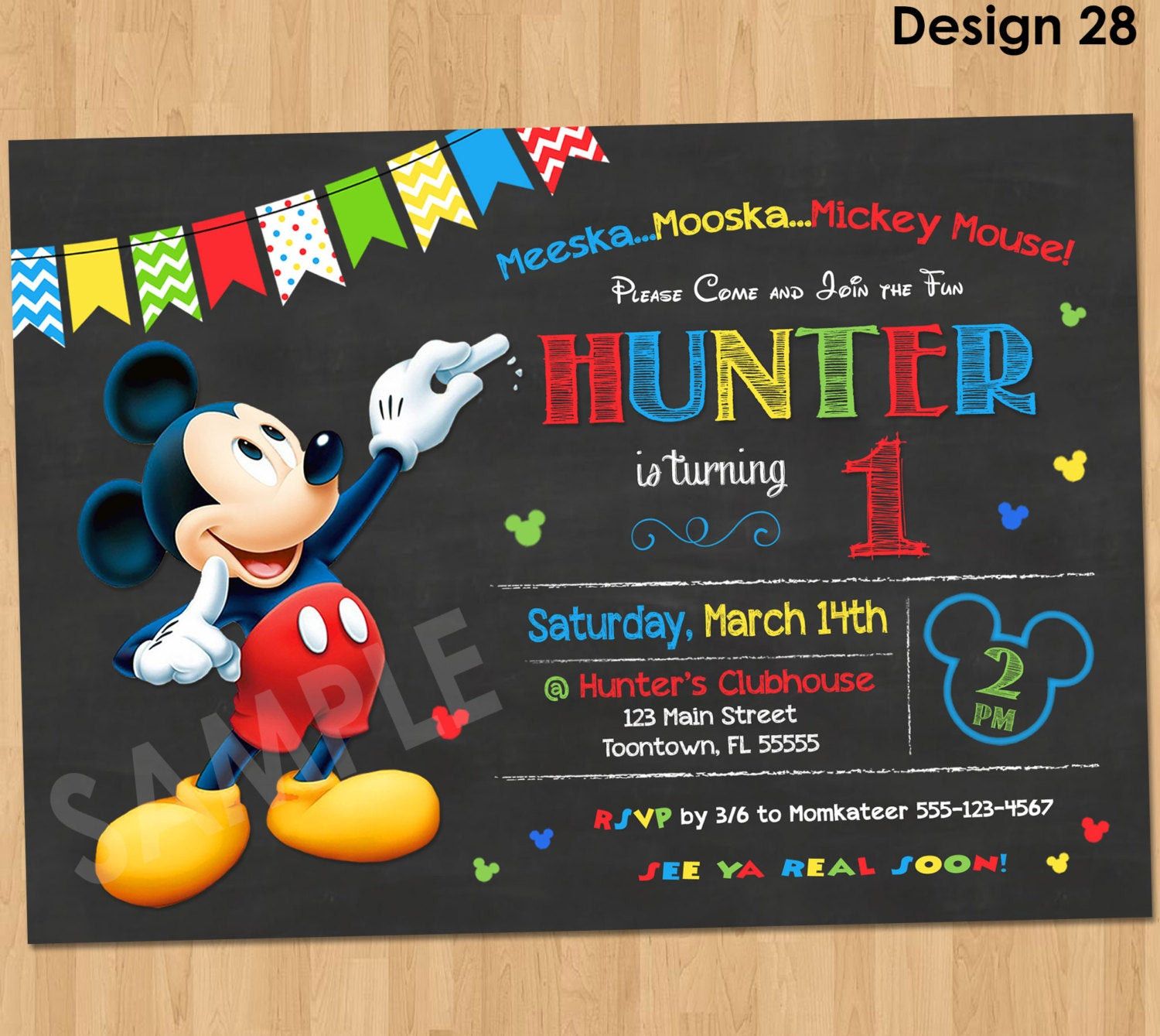 Mickey Mouse Clubhouse Birthday Invitations Personalized
 Mickey Mouse Birthday Invitation Mickey Mouse Clubhouse