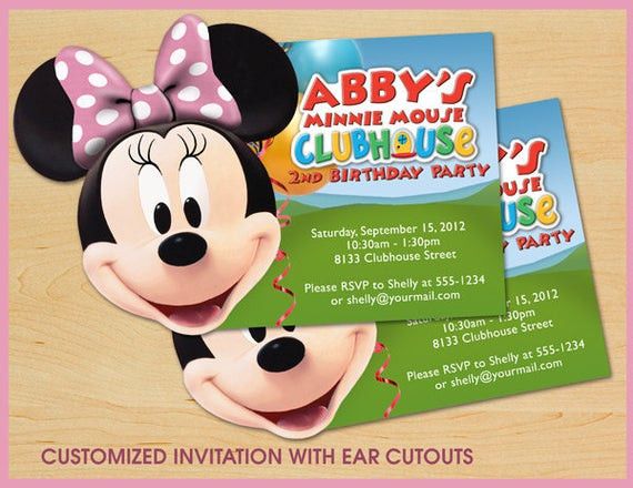 Mickey Mouse Clubhouse Birthday Invitations Personalized
 Mickey Mouse Clubhouse Birthday Invitations CUSTOM by