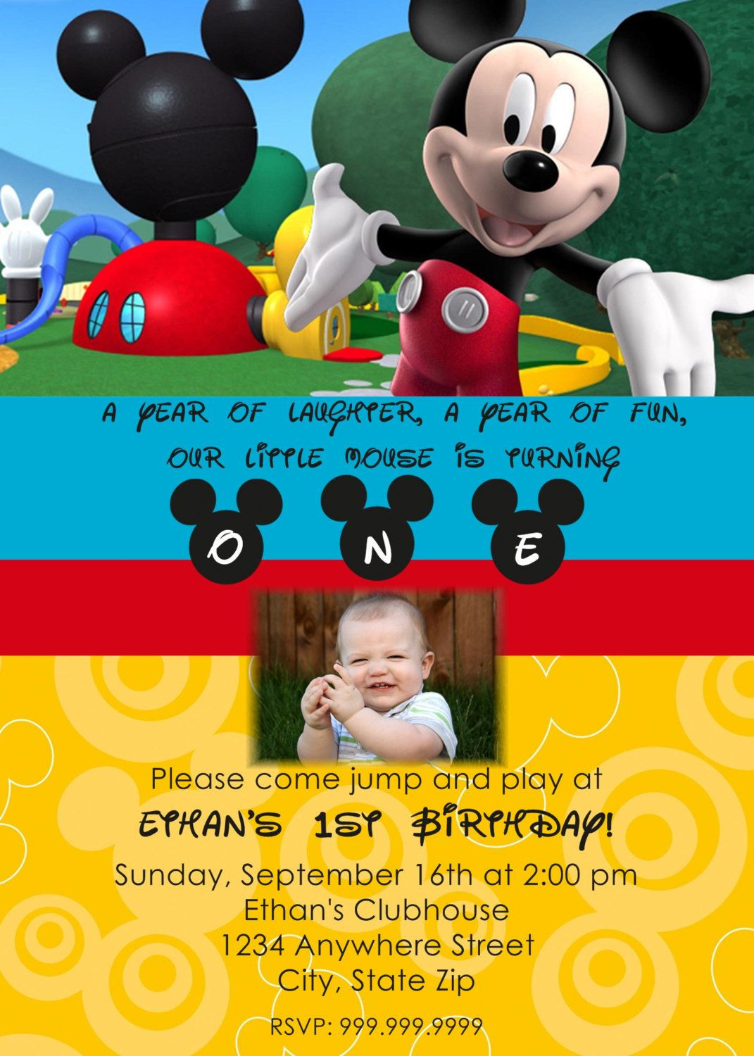Mickey Mouse Clubhouse Birthday Invitations Personalized
 Mickey Mouse Clubhouse Printable Invitations Template