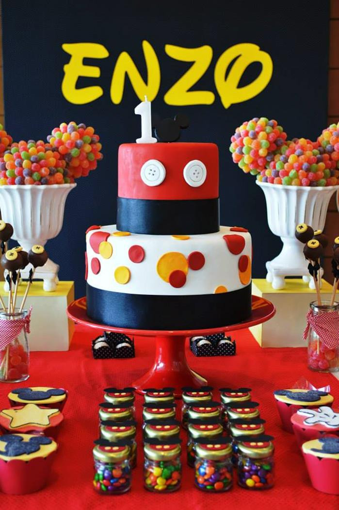 Mickey Mouse Ideas For A Birthday Party
 Kara s Party Ideas Mickey Mouse First Birthday Party