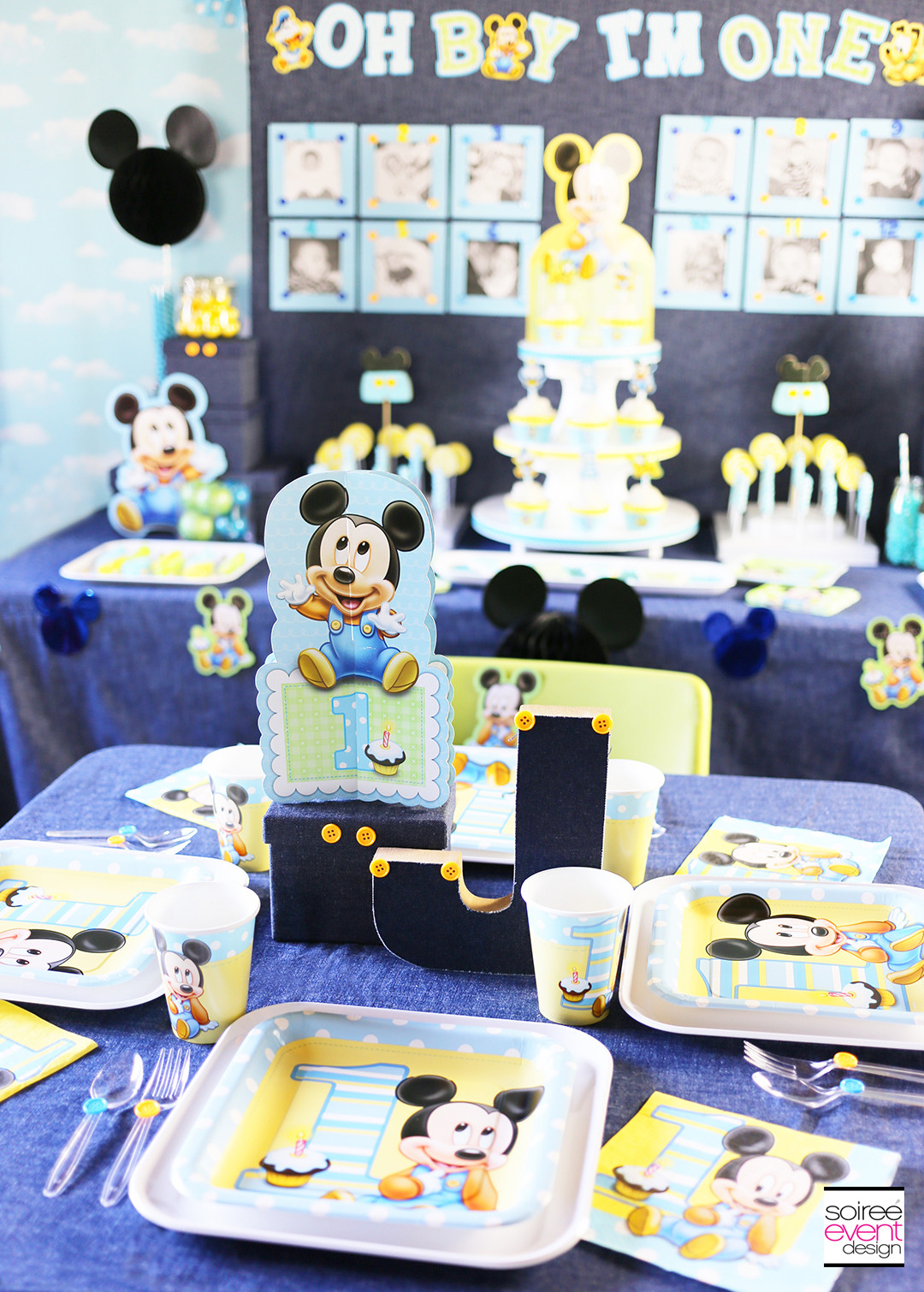 Mickey Mouse Ideas For A Birthday Party
 Mickey Mouse First Birthday Party Ideas Soiree Event Design