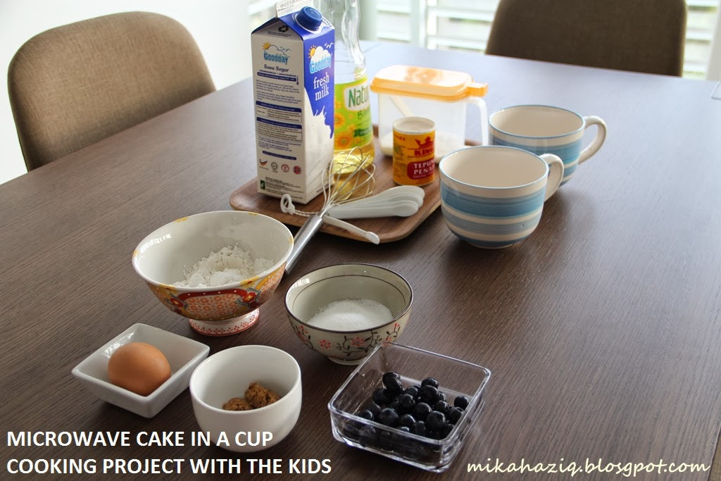 Microwave Cake In A Cup Recipes
 mikahaziq Cooking Project with the Kids Blueberry