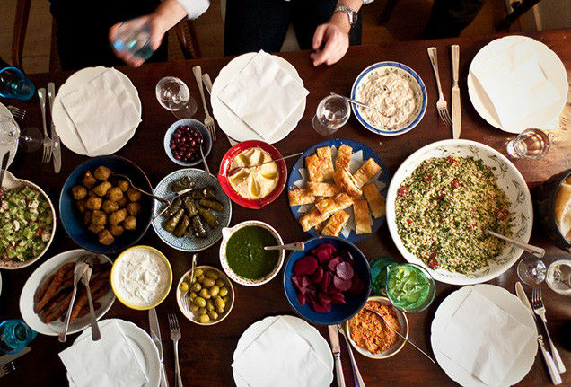 Middle Eastern Dinners
 middle eastern mezze tabbouleh falafel 636x431 The Fat