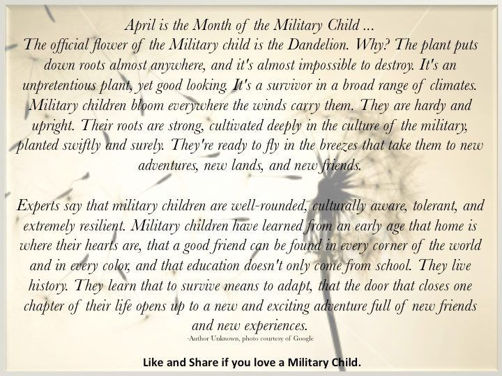 Military Children Quotes
 Month of military child month this goes out to all of the