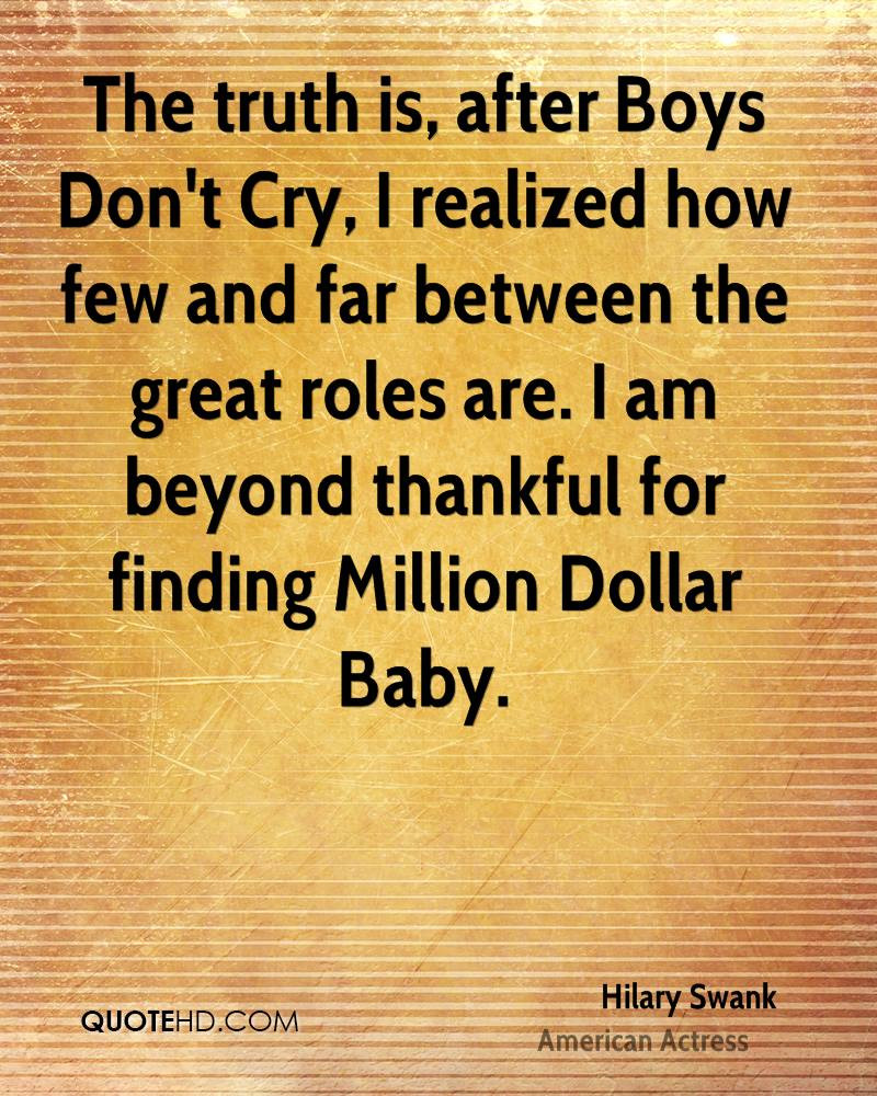 Million Dollar Baby Quote
 Hilary Swank Quotes