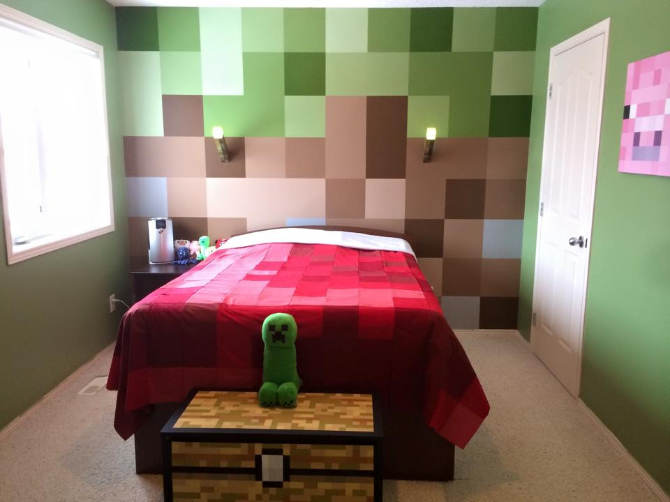 Minecraft Bedroom Wallpaper
 Minecraft Wallpaper for Bedroom Walls WallpaperSafari