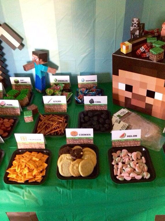 Minecraft Food Ideas For Party
 Minecraft Birthday Party Food Ideas and More