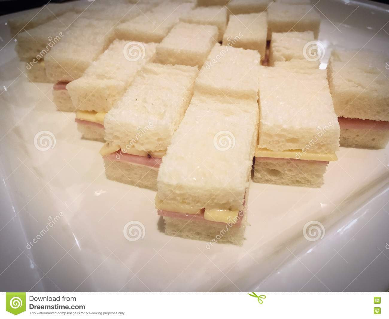 Mini Ham Sandwiches
 Mini Ham And Cheese Sandwiches Stock Image Image of