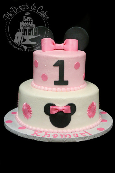 Minnie Mouse 1st Birthday Cakes
 Cake Walk Minnie Mouse 1st Birthday Cake