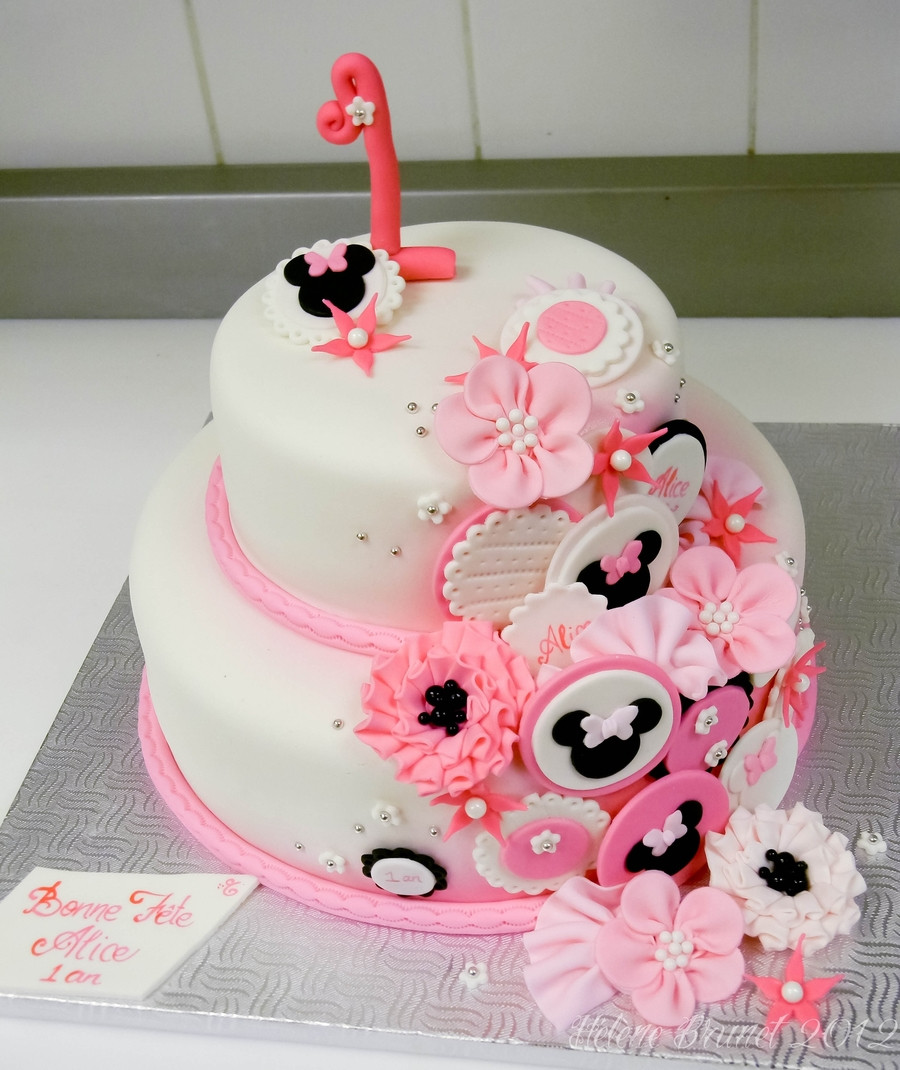 Minnie Mouse 1st Birthday Cakes
 1St Birthday Minnie Mouse Inspired Cake CakeCentral