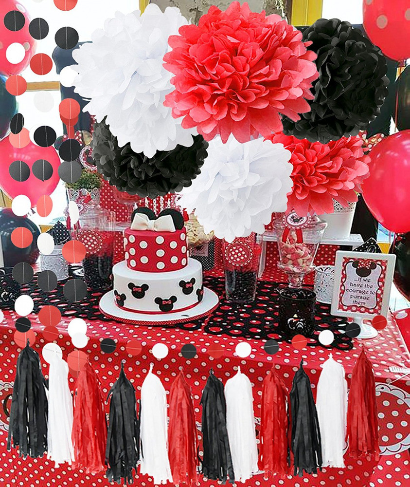 Minnie Mouse Birthday Decor
 Minnie Mouse Party Supplies Kit Baby Birthday Decorations