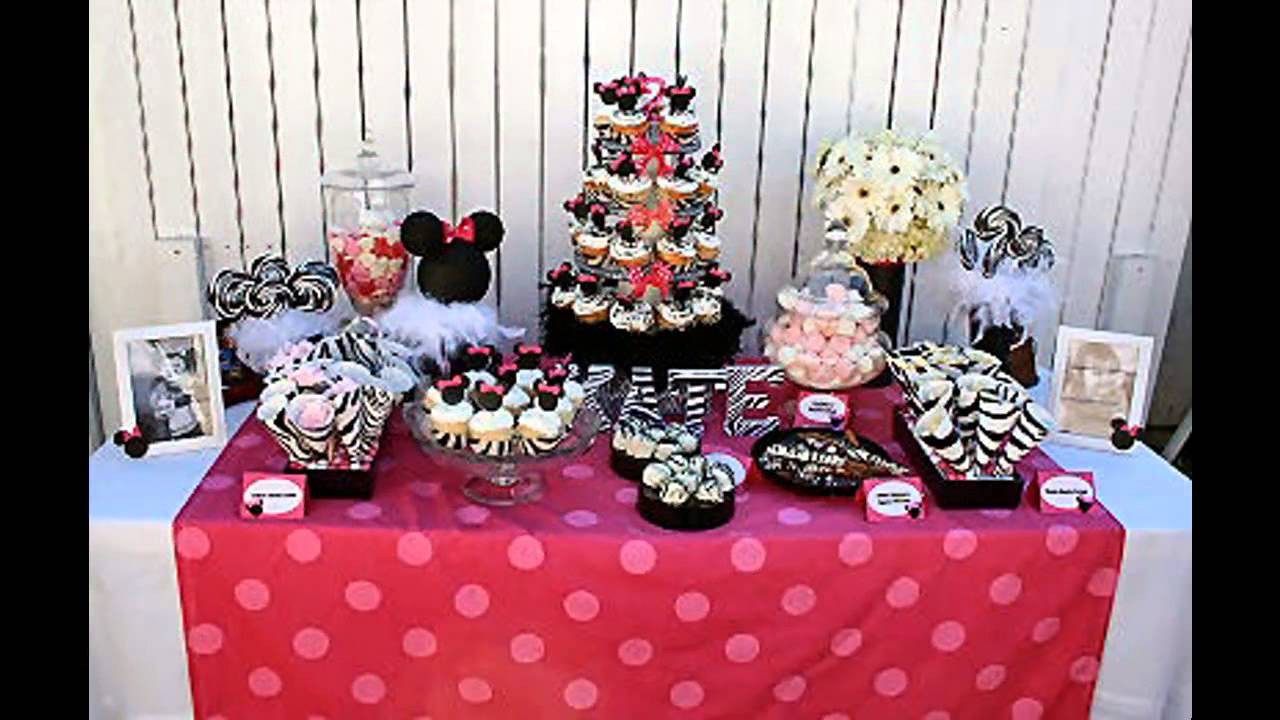 Minnie Mouse Birthday Decorations
 Cute minnie mouse 1st birthday party decorations ideas
